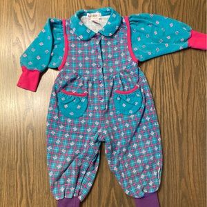 Vintage 90s Gymboree Toddler Girls one piece Jumpsuit
